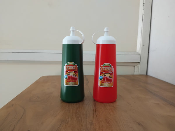 AM3282 Joyful Ketchup Tomatina bottles Color & Availablity As Per Stock Plastic Set Of 2 Piece