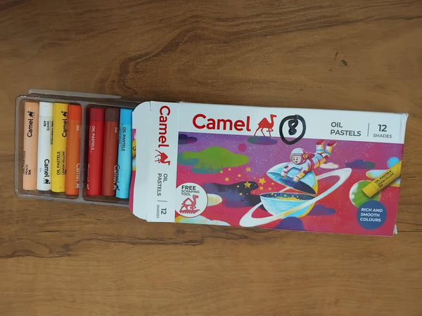 AM3296 Camel Oil Pastels Set of 12 Shades