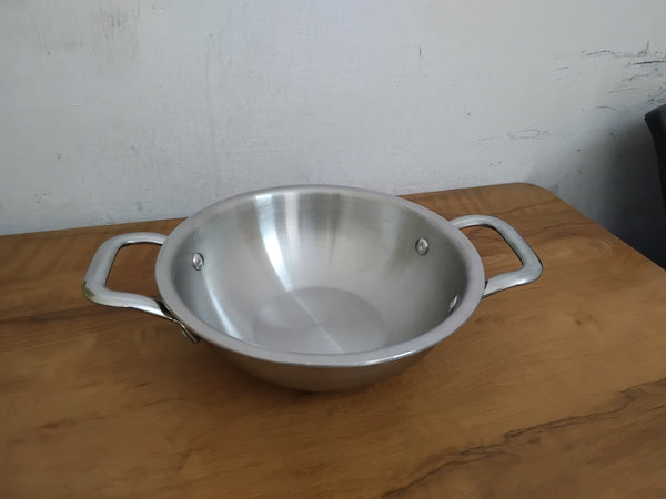 AM3422 Afinito Triply Stainless Steel Kadai with Lid 22cm