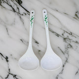 3482 Plastic Large Soup and Dessert Spoon (2pcs) (White)