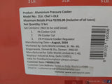 AM3396 Cello Chef Delux Aluminium Pressure Cooker 2 Ltr