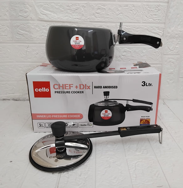 AM3397 Cello Chef Delux Aluminium Pressure Cooker 3 Ltr