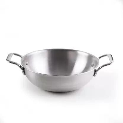 AM3425 Afinito Triply Stainless Steel Kadai with Lid 28cm