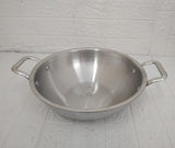 AM3425 Afinito Triply Stainless Steel Kadai with Lid 28cm