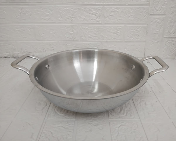 AM3425 Afinito Triply Stainless Steel Kadai with Lid 28cm