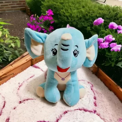 AM3487 Small Elephant 9inch Soft Stuffed Toy Random Colour 200gm