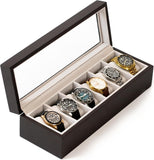 AM3542 Wrist Watch Display Box 6 Slots Watch Storage Box