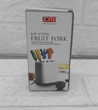 AM3548 Jony Mini Fruit Spoon Fork With Stand Cartoon Design Set of 6