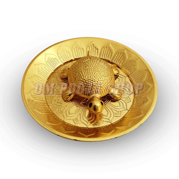 AM3608 Vastu Feng Shui Icchapurti Tortoise With Plate 1 Pcs