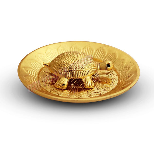 AM3608 Vastu Feng Shui Icchapurti Tortoise With Plate 1 Pcs