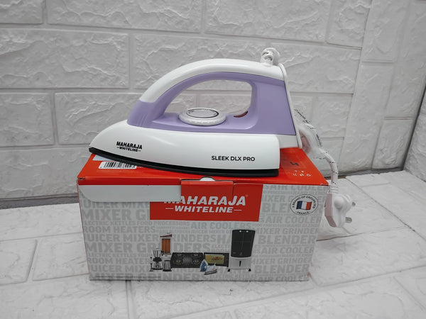 AM3642 Maharaja Whiteline 1000 Watts Sleek Dlx Pro Dry Iron 1 Pcs