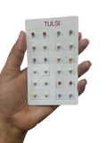 AM5763 Fashion Small Stone Earrings for Girls - Multicolour (1 Pair)