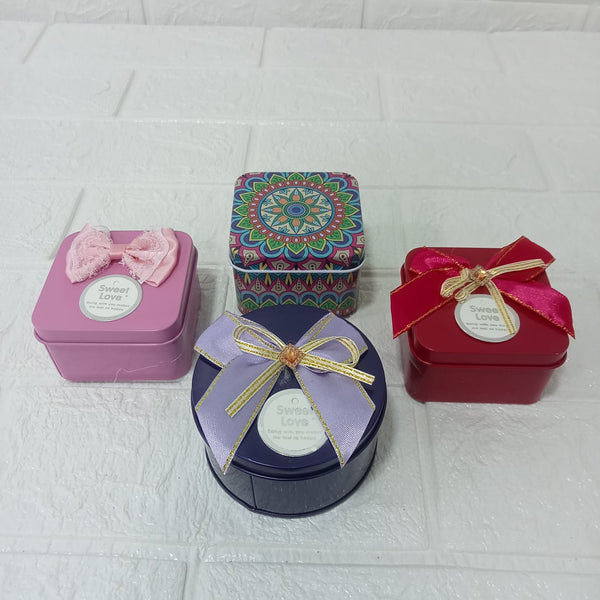 AM5920 Multi-Design Elegant Mini Gift Tin with Decorative Lid (Pack of 1 pc)
