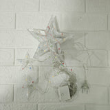 Di0063 12 Stars LED Curtain String Lights with Flashing Modes -  6x6 (Rgrb)