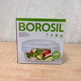 AM6196 Borosil Klip N Store Round Glass Container - 620 ml with Air Tight Lid