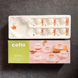 AM0895 CELLO Opalware King And Queen Cup & Saucer set 12 pcs