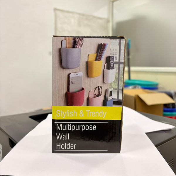 8485 Multipurpose Plastic Wall Mounted Remote & Mobile Holder Stand – (Pack of 4)