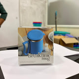 10100 Coffee Mug With Lid And Handle-Plastic Covered Stainless Steel Mug (Random Color, Approx 200 ML)