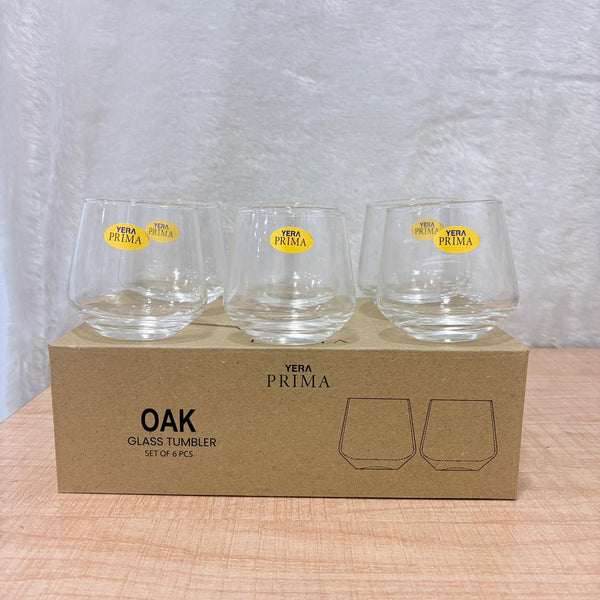 AM5210 YERA Prima OAK Whisky Glass Set of 6 Pcs - Each 300ml