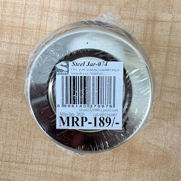 3332 Steel Nano Container With Airtight Lid - 75ml (Pack of 2)