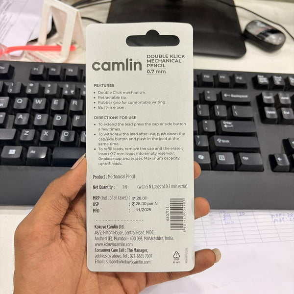 AM6294 Camlin Double Kilck Mechanical Pencil 0.7mm