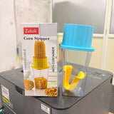 3994 Unbreakable Plastic Corn Stripper & Seeds Remover Cutter Peeler with Container