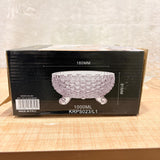 AM5982 Elegant Crystal Serving Bowl – Decorative Centerpiece with Textured Design