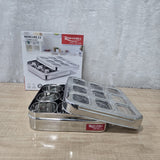 AM7066 Rishabh Mercure 13 Steel Masala Box with 9 Compartments & See-Through Lid