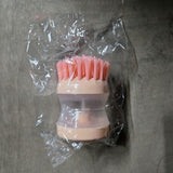 0159 Plastic Wash Basin Brush Cleaner with Liquid Soap Dispenser (Multicolour)