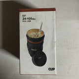 0720 Camera Lens Shaped Coffee Mug Flask With Lid