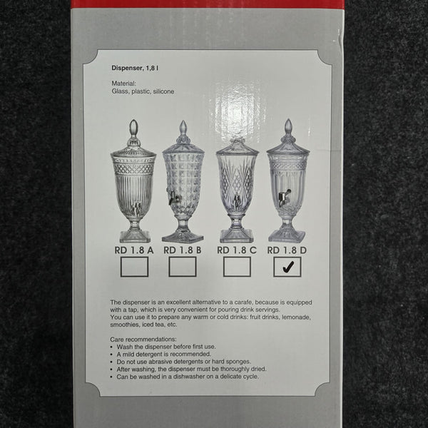 AM3722 Crystal Glass Beverage Dispenser with Tap 1 Pcs