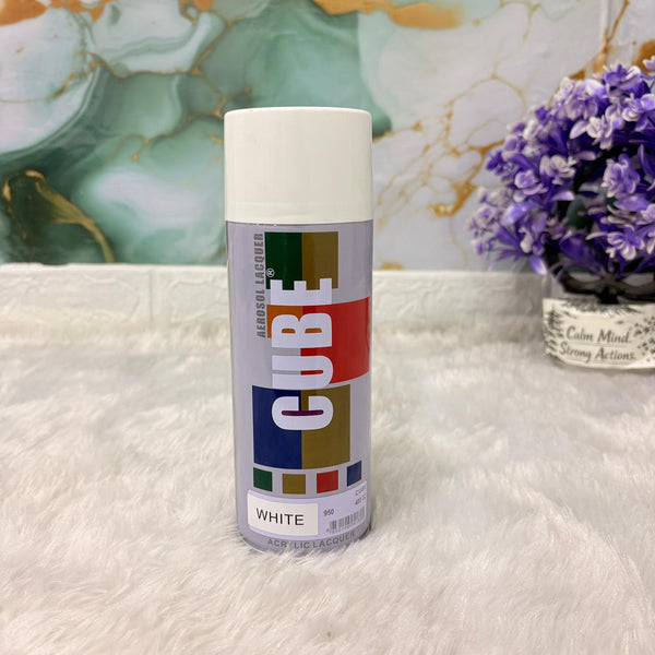 AM2724 Cube Aerosol Acrylic Fast-Drying Spray White Colour -1pcs