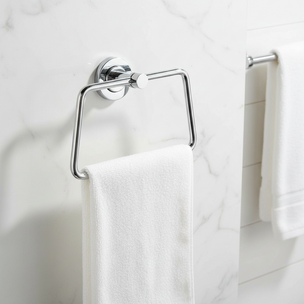 AM7470 Modern APPLE Chrome Wall-Mounted Towel Ring