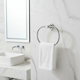 AM7471 Modern Oval Chrome Wall-Mounted Towel Ring