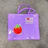 AM6281 Big Love Theme Pink Jute Bag - Reusable Shopping & Gift Carry Bag