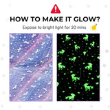 AM7557 Magic Glow in the Dark Super Soft Plush Blanket for Kids (1-Pcs) 6*5.5 ft