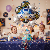 AM7677 Theme Foil Balloon Decoration Set Pack of Five for Kids Birthday Party Celebrations 1-Set
