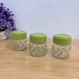 3568 YERA Pop Fruit Printed Glass Jar with Lid Set, 280ml, Pack of 3