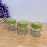 3568 YERA Pop Fruit Printed Glass Jar with Lid Set, 280ml, Pack of 3