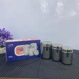 AM6009 Madhuram Stainless Steel Tea Sugar & Coffee Container (Pack of 3)