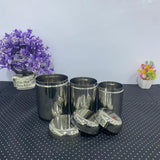 AM6009 Madhuram Stainless Steel Tea Sugar & Coffee Container (Pack of 3)
