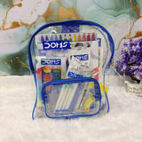 A06473 DOMS Smart Kit – Comprehensive 11-Piece Stationery & Art Set with Clear Backpack