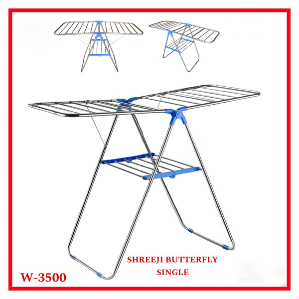 A06534 Shreeji Butterfly Single Foldable Cloth Drying Stand (W-3500)