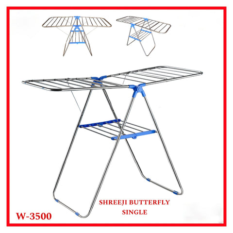 A06534 Shreeji Butterfly Single Foldable Cloth Drying Stand (W-3500)