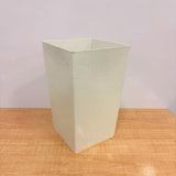 A06543 Alpha Greens 14-Inch Square Premium Plastic Planter Pot (White/Speckled)