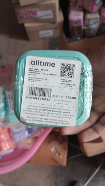 AM2815 Plastics 401463 All Time Bestow Box (assorted Color) - 110ml X4pcs