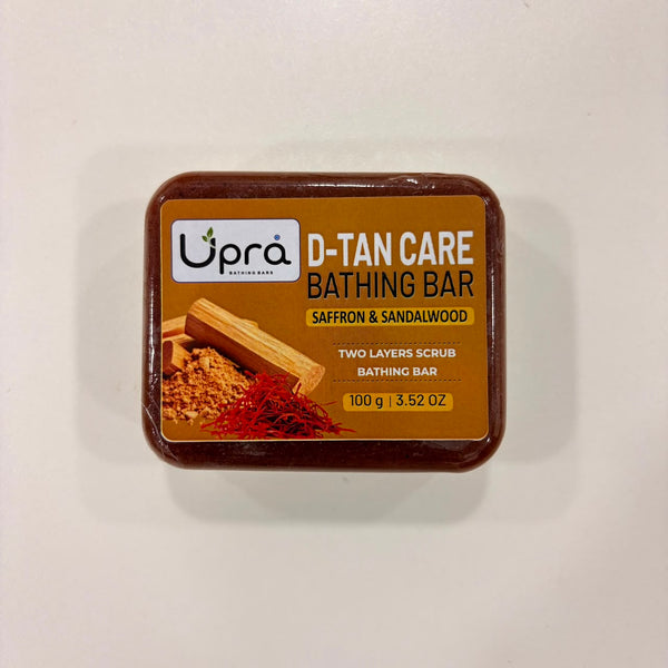 A06648 Upra Handmade D-Tan Care Bathing Soap – Saffron & Sandalwood (100g)