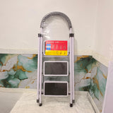A06591 SJD-3S White Metal 3-Step Climbing Ladder