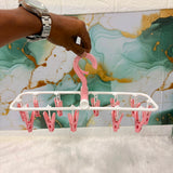 A06599 YN-013 Multipurpose Plastic Cloth Dryer Hanger with 12 Clips