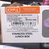 AM3269 Joyful Deluxe Lunch Box with Spoon 850 Stainless Steel Color & Design Availablity as per Stock For collage, office School 1 Piece